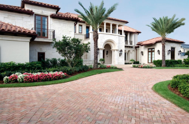 Paver Driveway in front of a Florida home, project completed last summer.