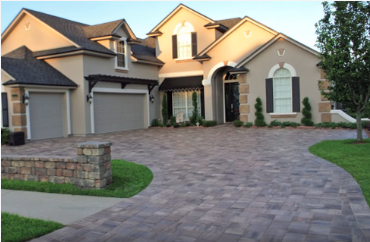 A Large residential pavers project completed by Brevard Pro Pavers